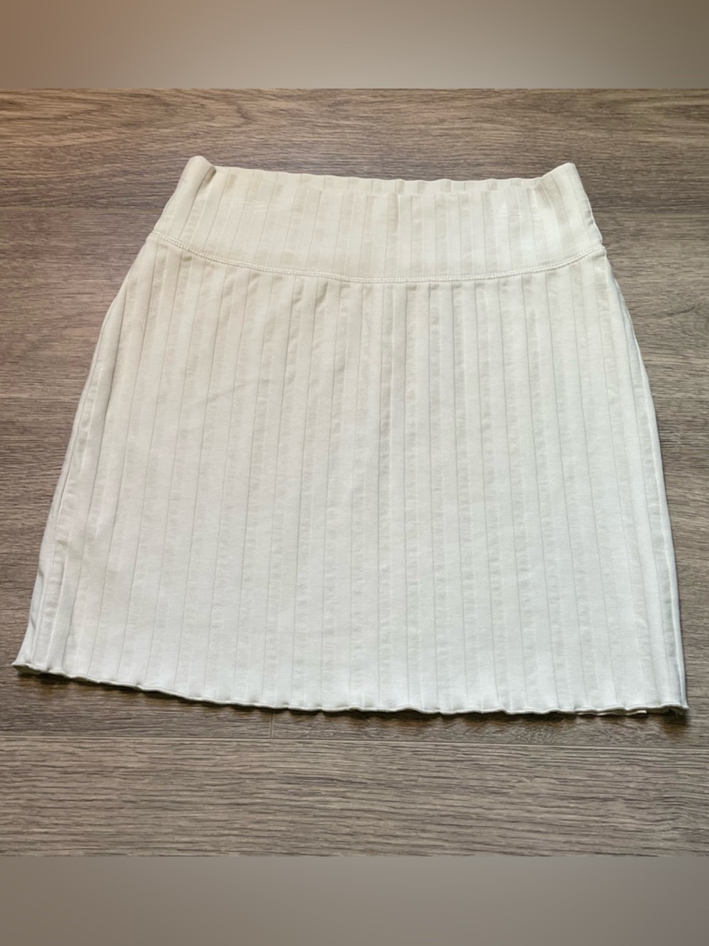 Aerie Offline Classic White Ribbed Knit Mini Skirt Women’s Small Athleisure